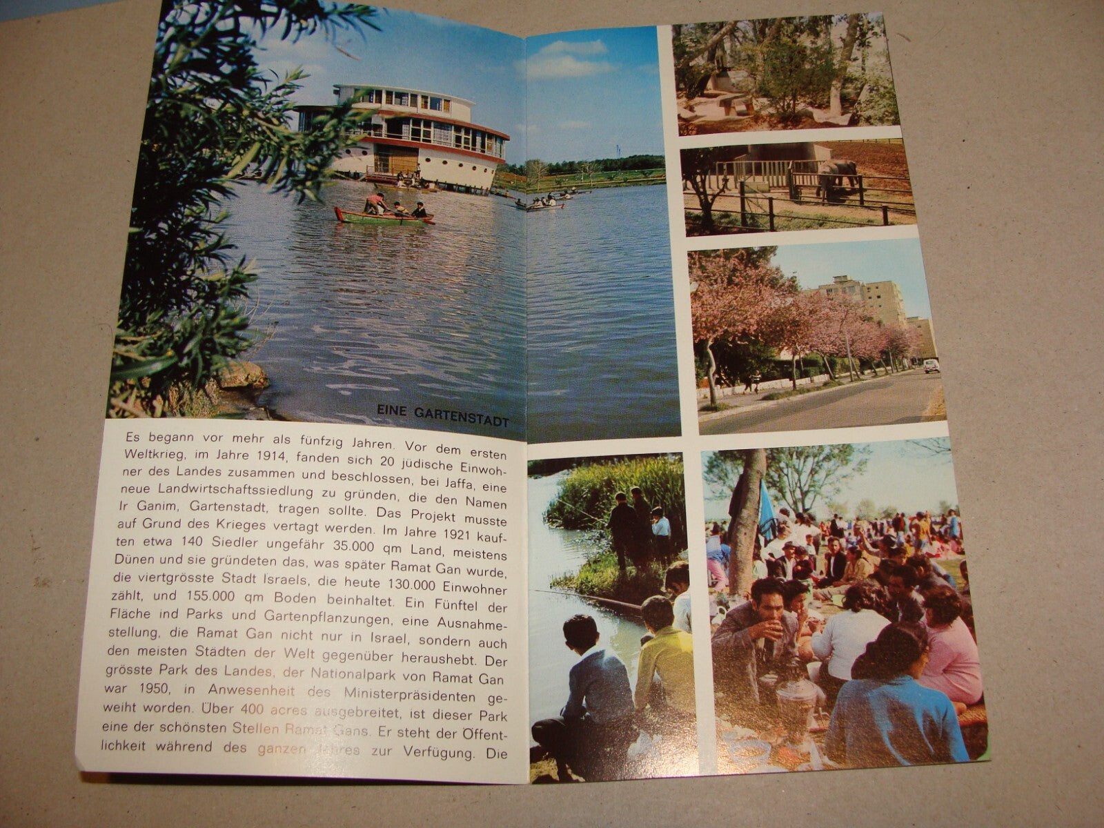 Photo Jewish Judaica 1960s-70s Israel Israeli RAMAT GAN German Guide Brochure