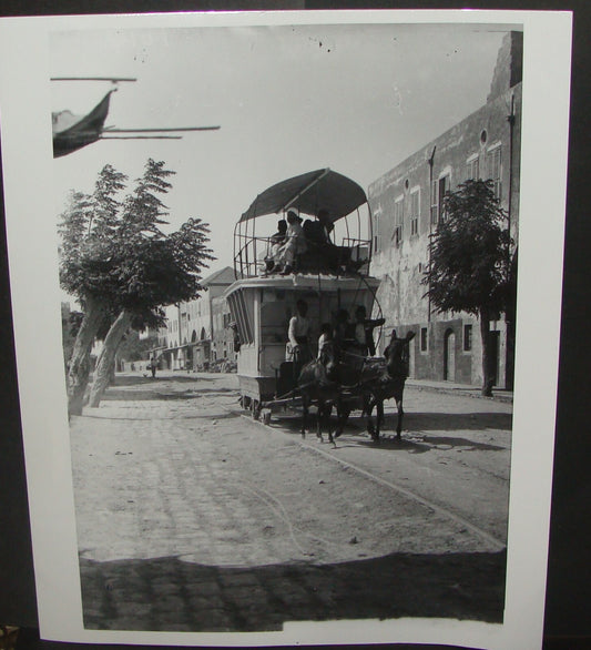 High Quality Matson Photo Print, 1900s Libya Tripoli Mule Drawn Tramcar