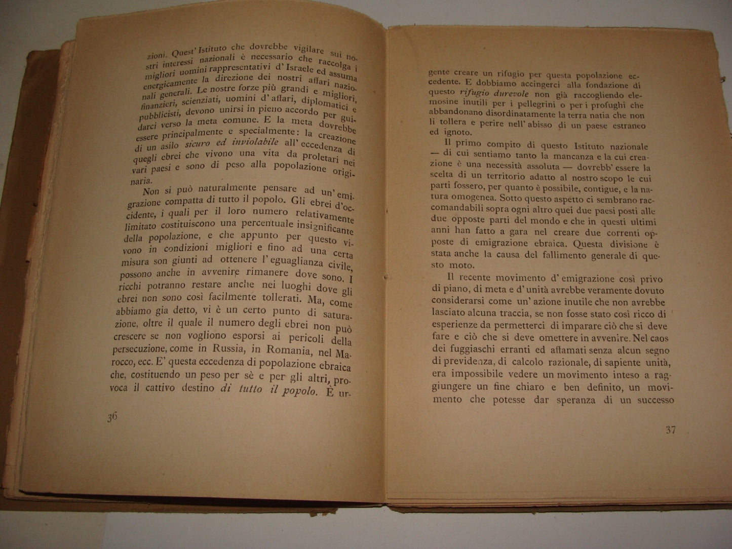 Book Jewish 1922 Auto Emancipation Italy Italian Zionist Pinsker Ussishkin