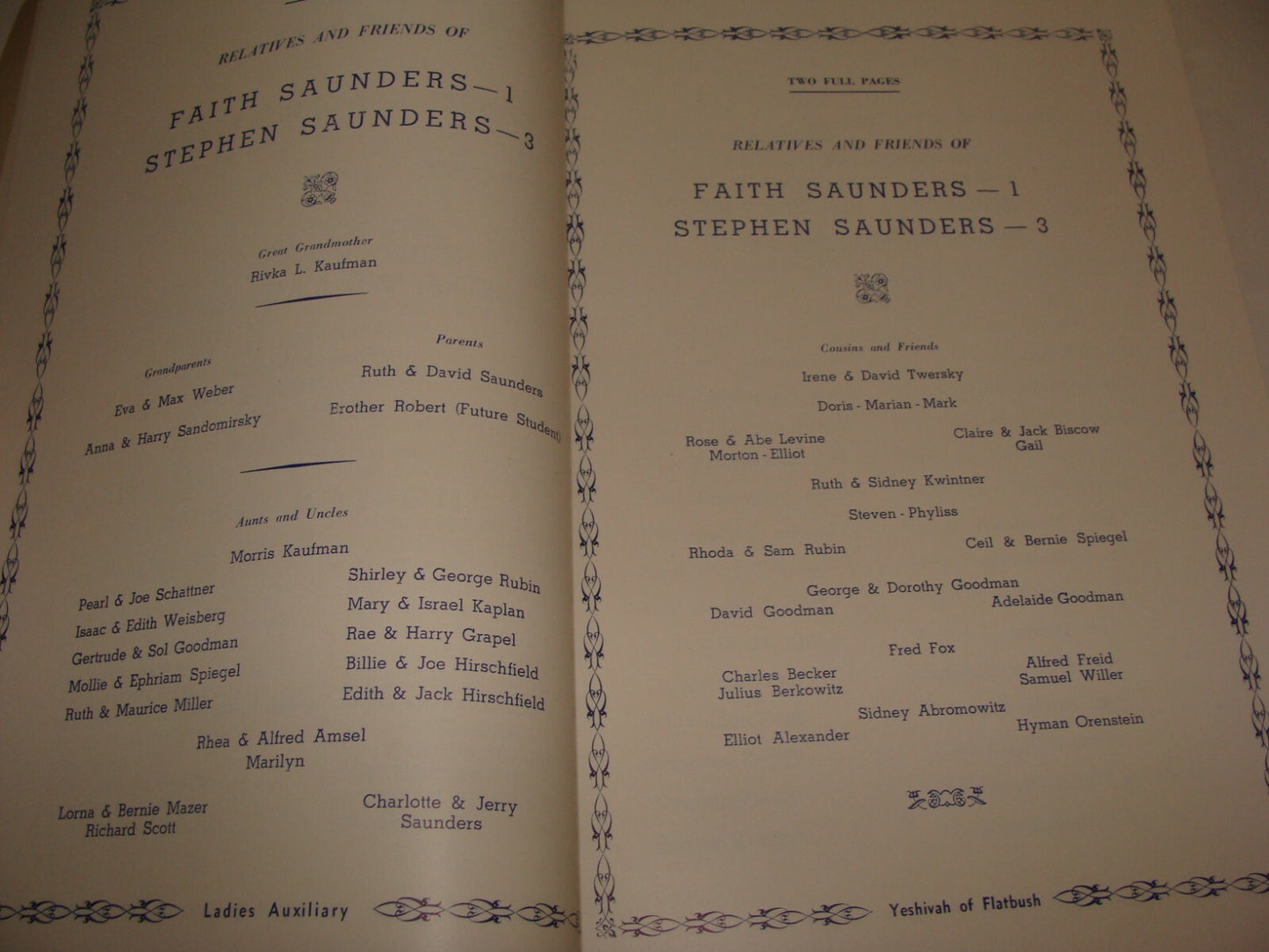 $ Ad Jewish American Judaica Flatbush Yeshivah Ladies Auxiliary NY Luncheon USA