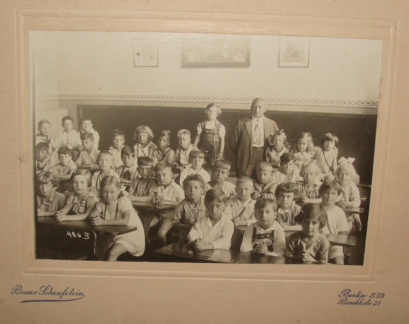 Germany Photo Jewish Judaica? 192? German School Kids Children Bruno Scheufelein