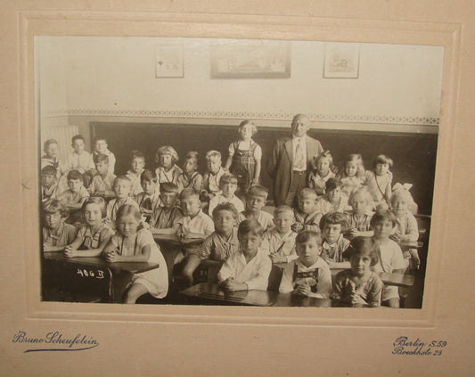 Germany Photo Jewish Judaica? 192? German School Kids Children Bruno Scheufelein