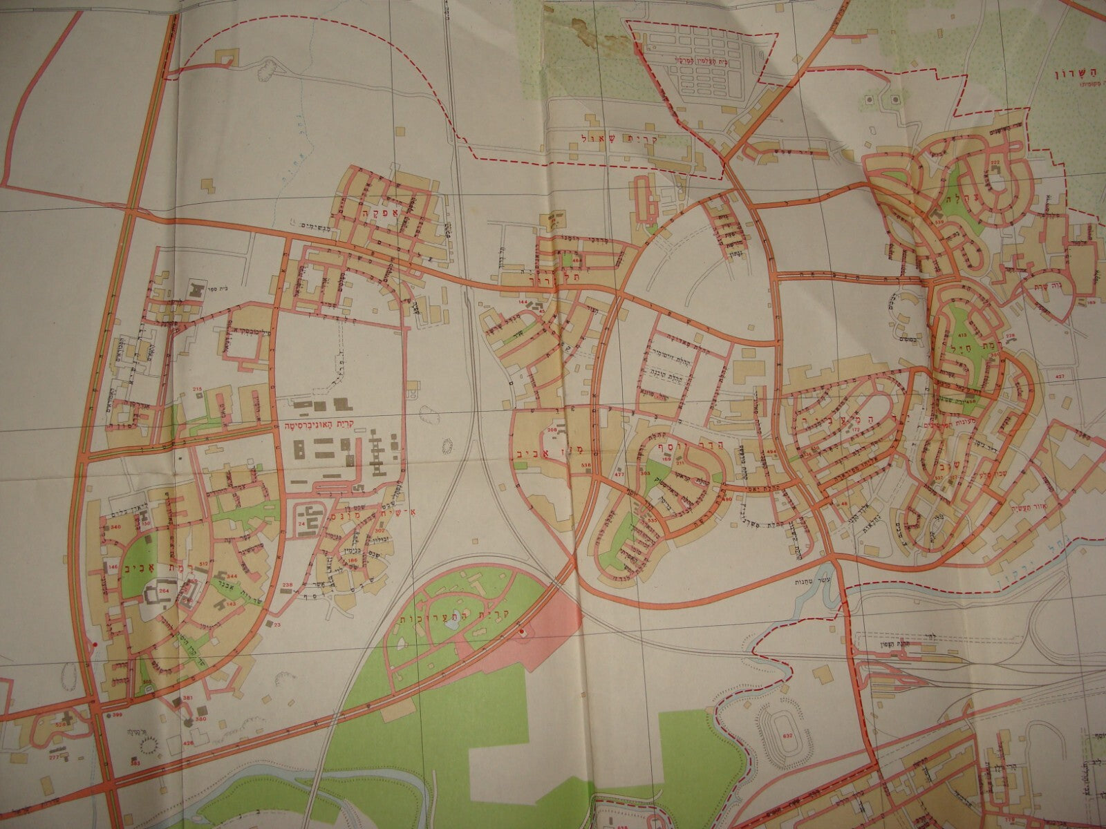 Map Israel 1972 TEL AVIV JAFFA Bnei Brak Ramat Gan Givatayim LARGE 1:12.500
