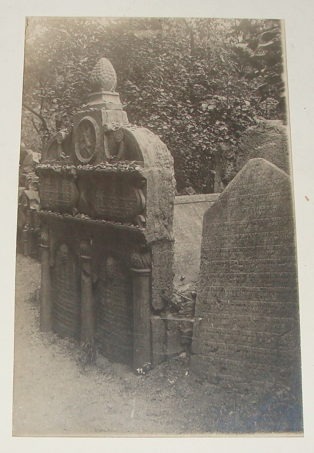 Photo Jewish Card Judaica Prag Prague Czech Jews Rabbi Yehuda Low Grave Postcard