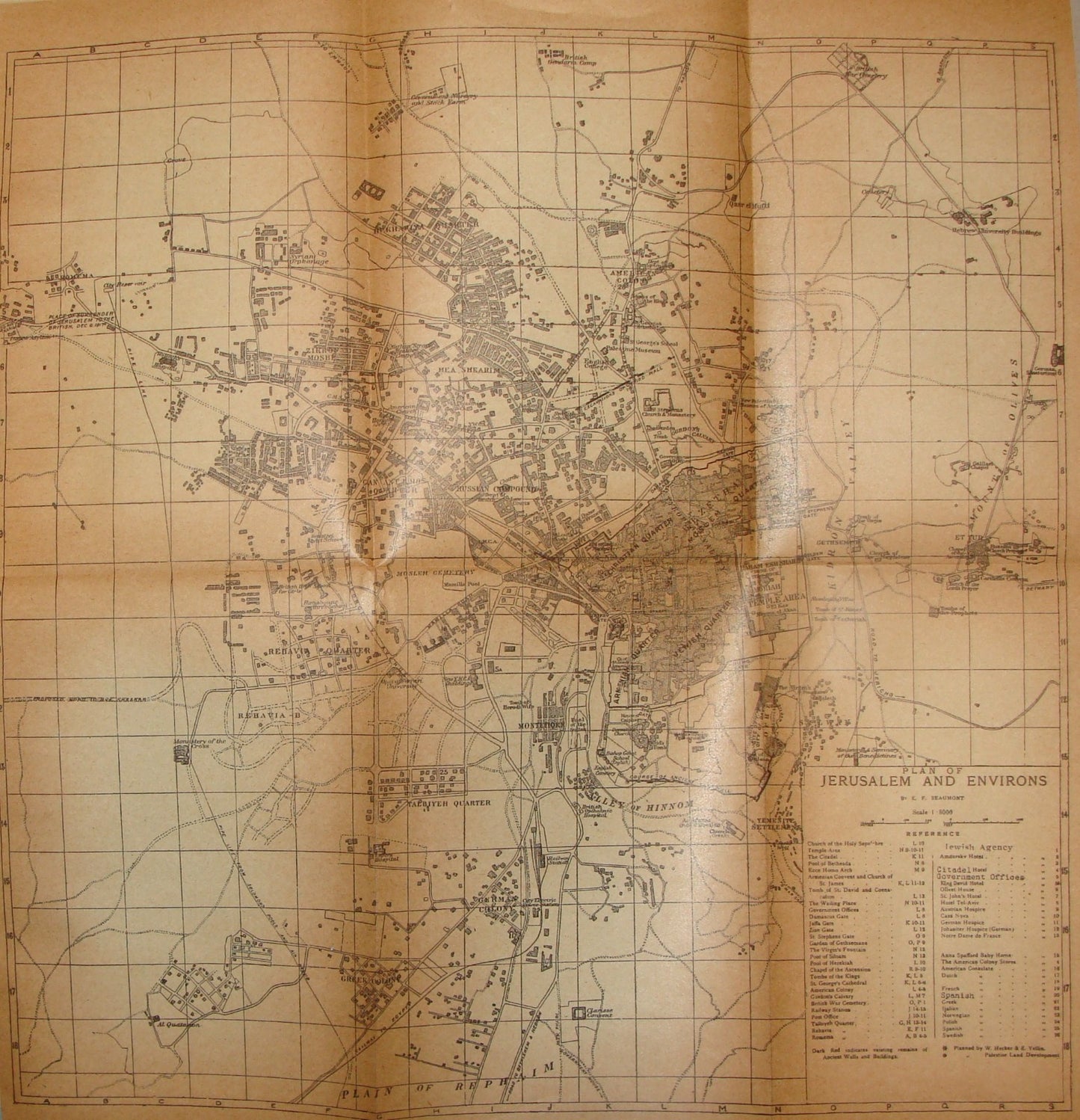 Book Palestine Guide including Trans Jordan Travel 1946 Israel Jerusalem Matson