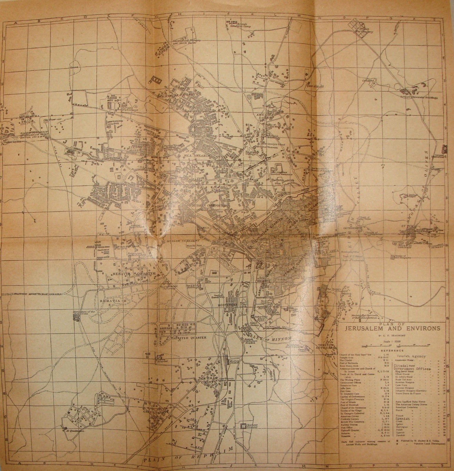 Book Palestine Guide including Trans Jordan Travel 1946 Israel Jerusalem Matson