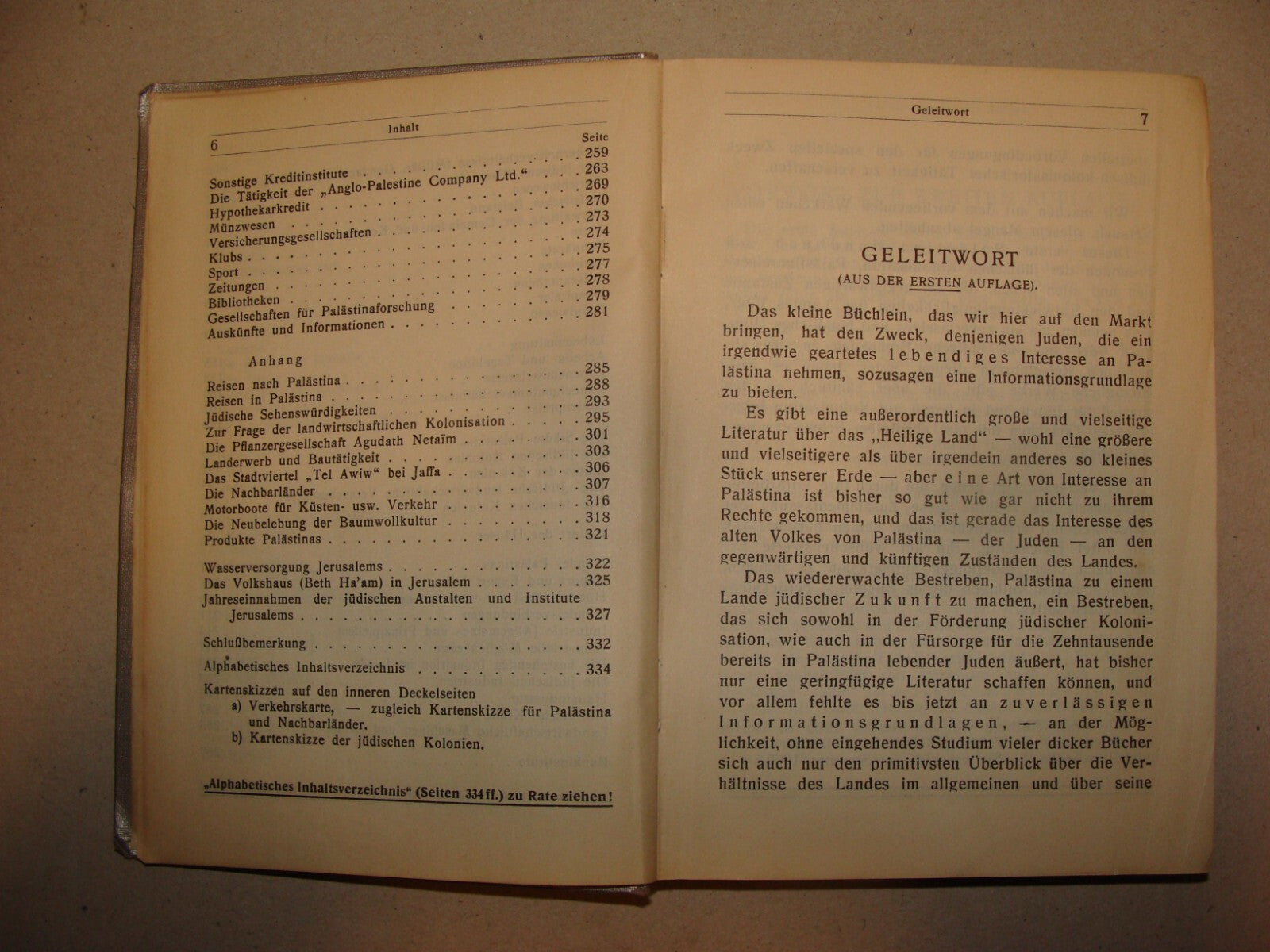 Germany Book Jewish Judaica 1912 Palestine Israel Guide Trietsch German   Map