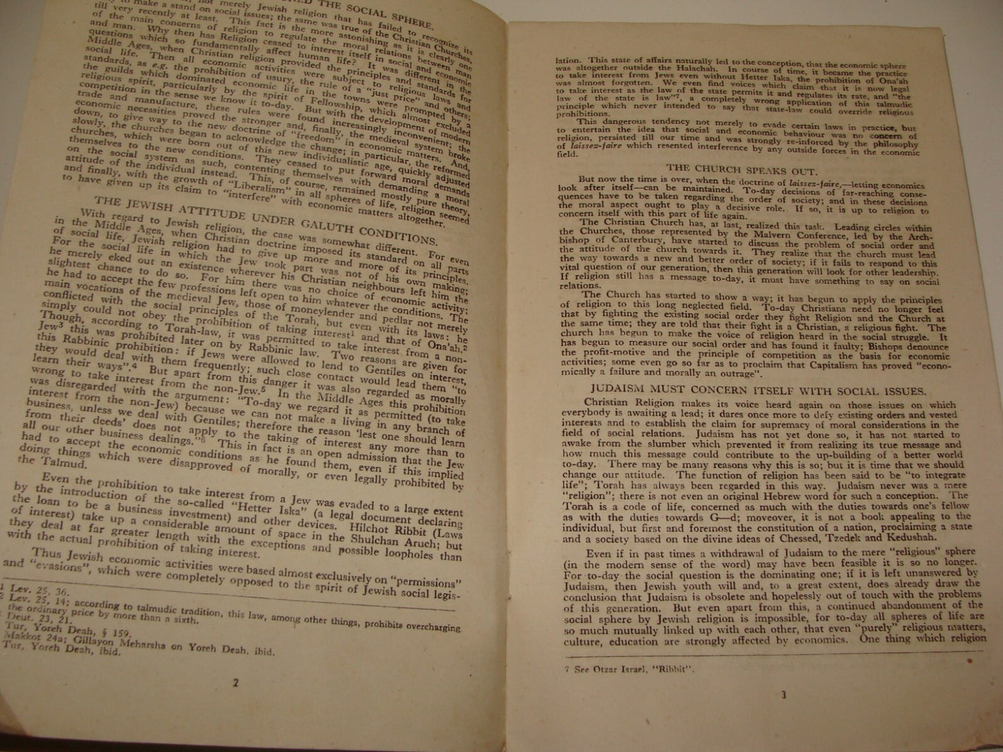 Jewish Judaica 1944 TORAH AND SOCIAL ORDER Rabbi Heinemann Zionist London Youth