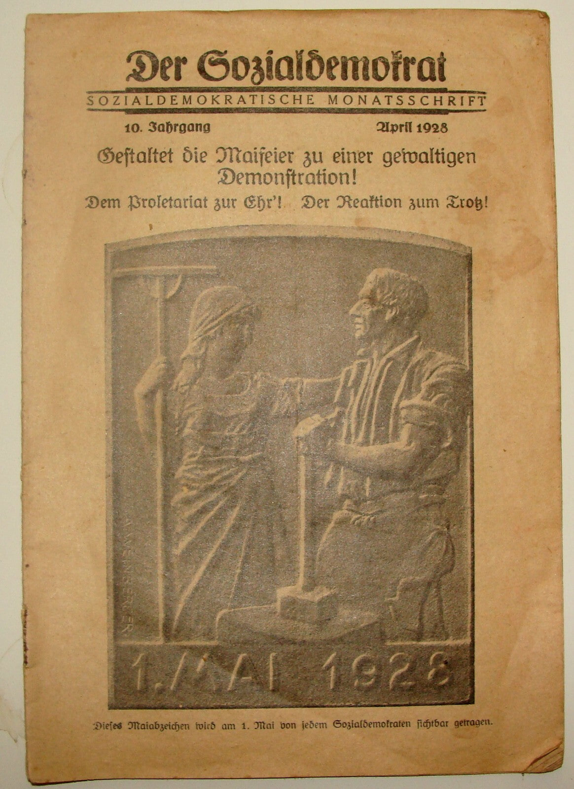 Germany DER SOCIALDEMOKRAT 1928 Social Democratic Bulletin German Austria Vienna