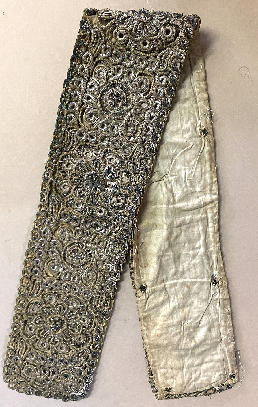 jewish judaica antique silver 'atara' for a tallit [ a crown for a tallit