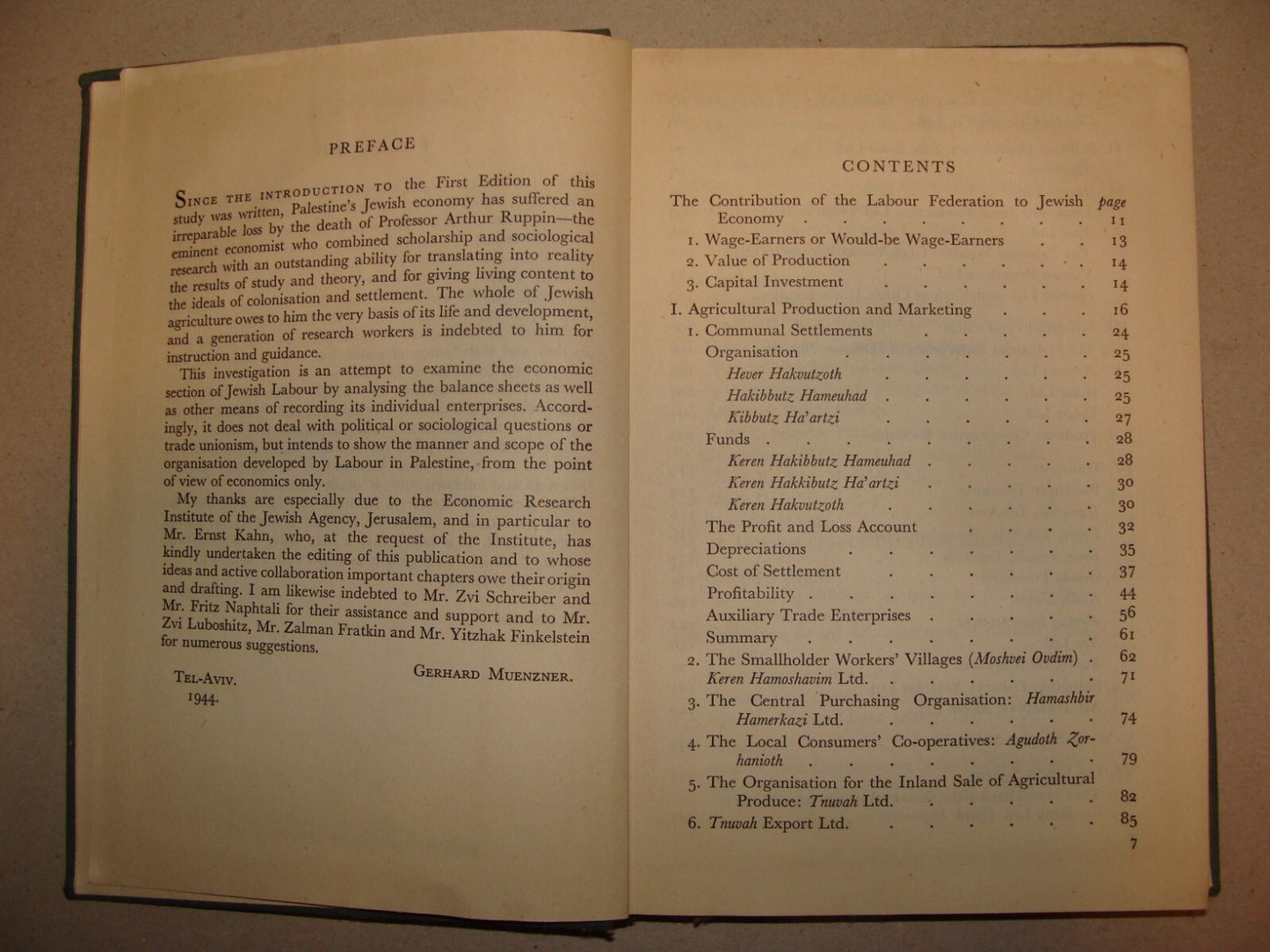 Book Jewish Judaica 1945 Labour Economy In Palestine Israel Muenzner London