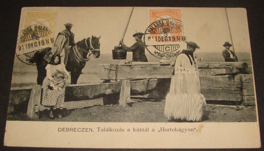 1912 Hungary Debreczen Hortobagy Photo Postcard