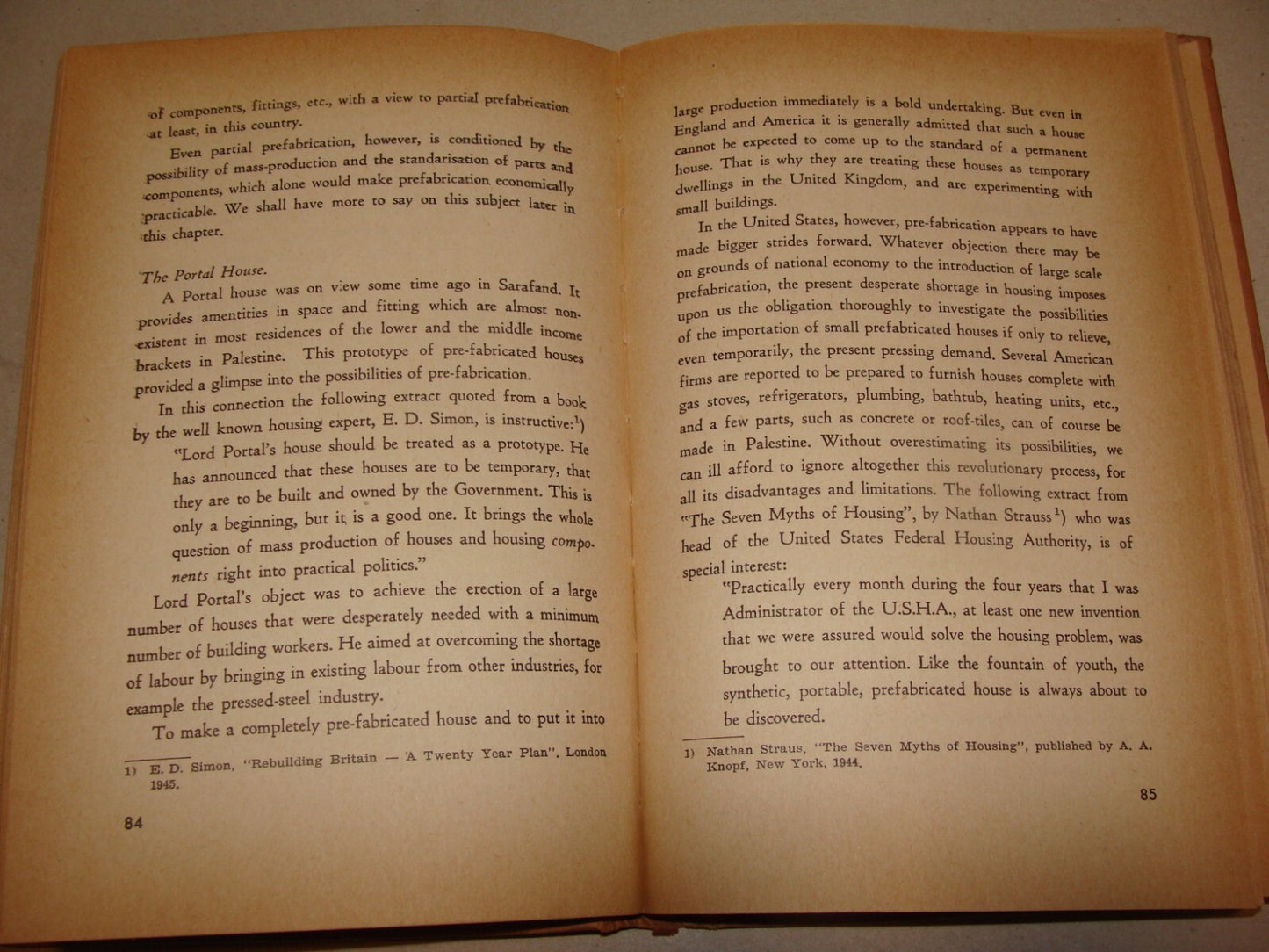 Book Jewish 1946 HOUSING AND MORTGAGE CREDIT IN PALESTINE Israel Legal Finance