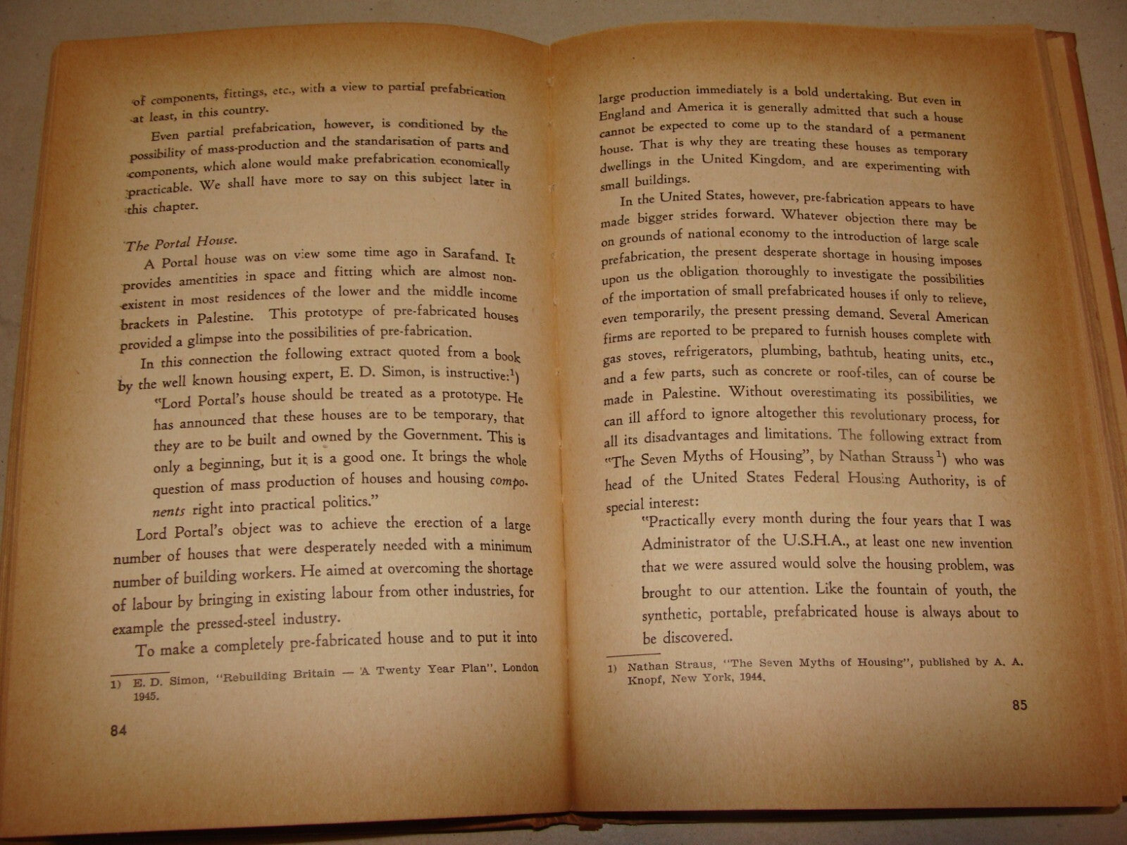 Book Jewish 1946 HOUSING AND MORTGAGE CREDIT IN PALESTINE Israel Legal Finance