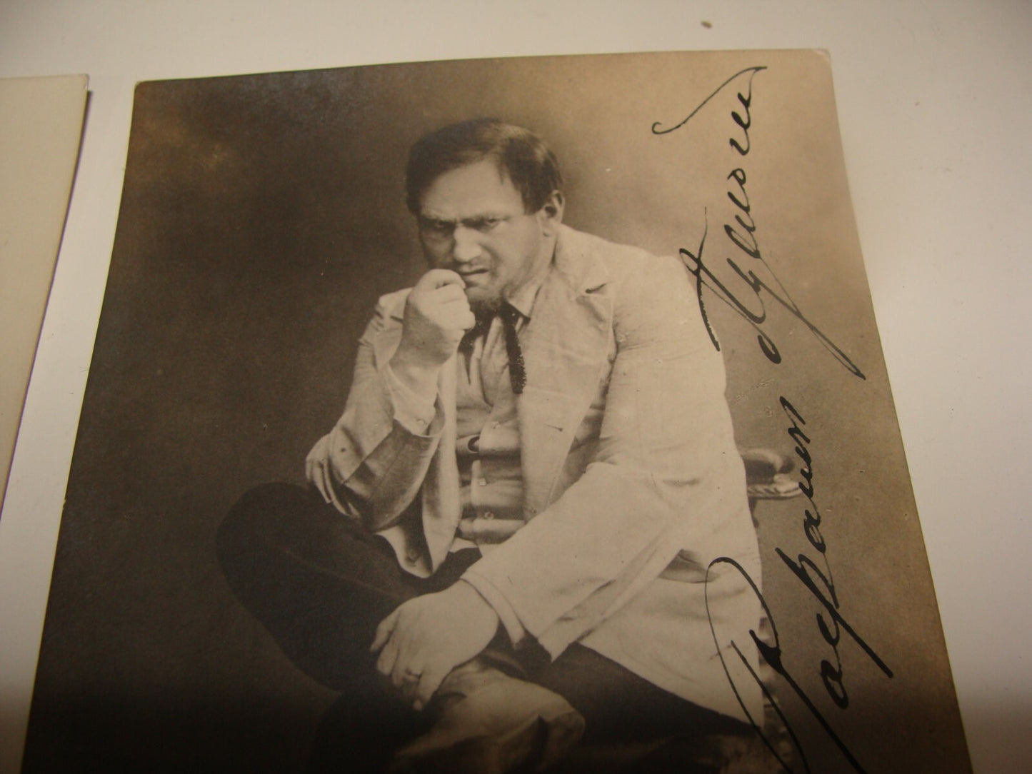 Photo Jewish Ad Russia Actor Theater Raphael & Robert Adelheim SIGNED AUTOGRAPH