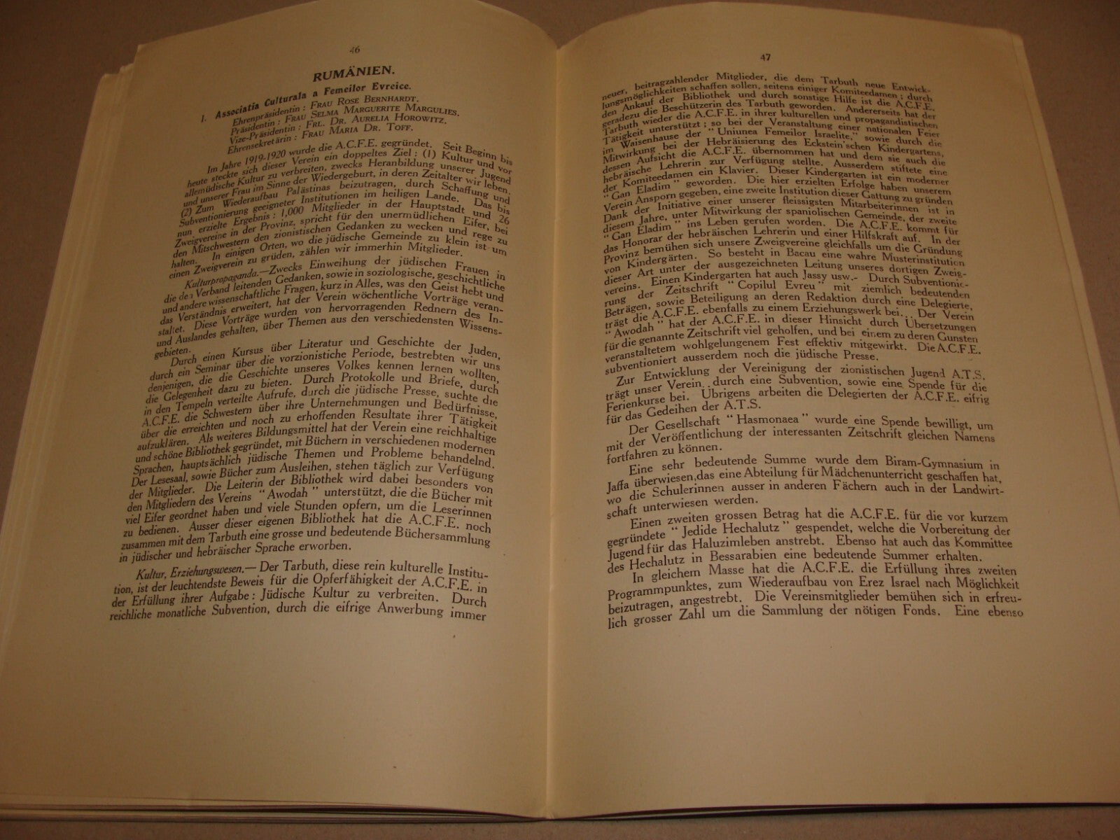 Report Jewish 1927 Judaica London UK Women Zionist Conference WIZO German