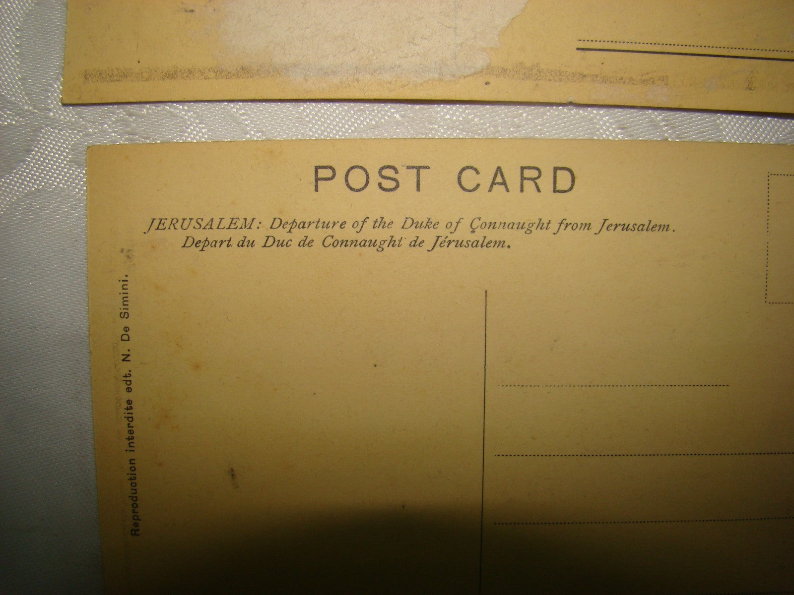 Photo Palestine Card RARE Jewish Judaica Eretz Israel Simini Postcard Jerusalem