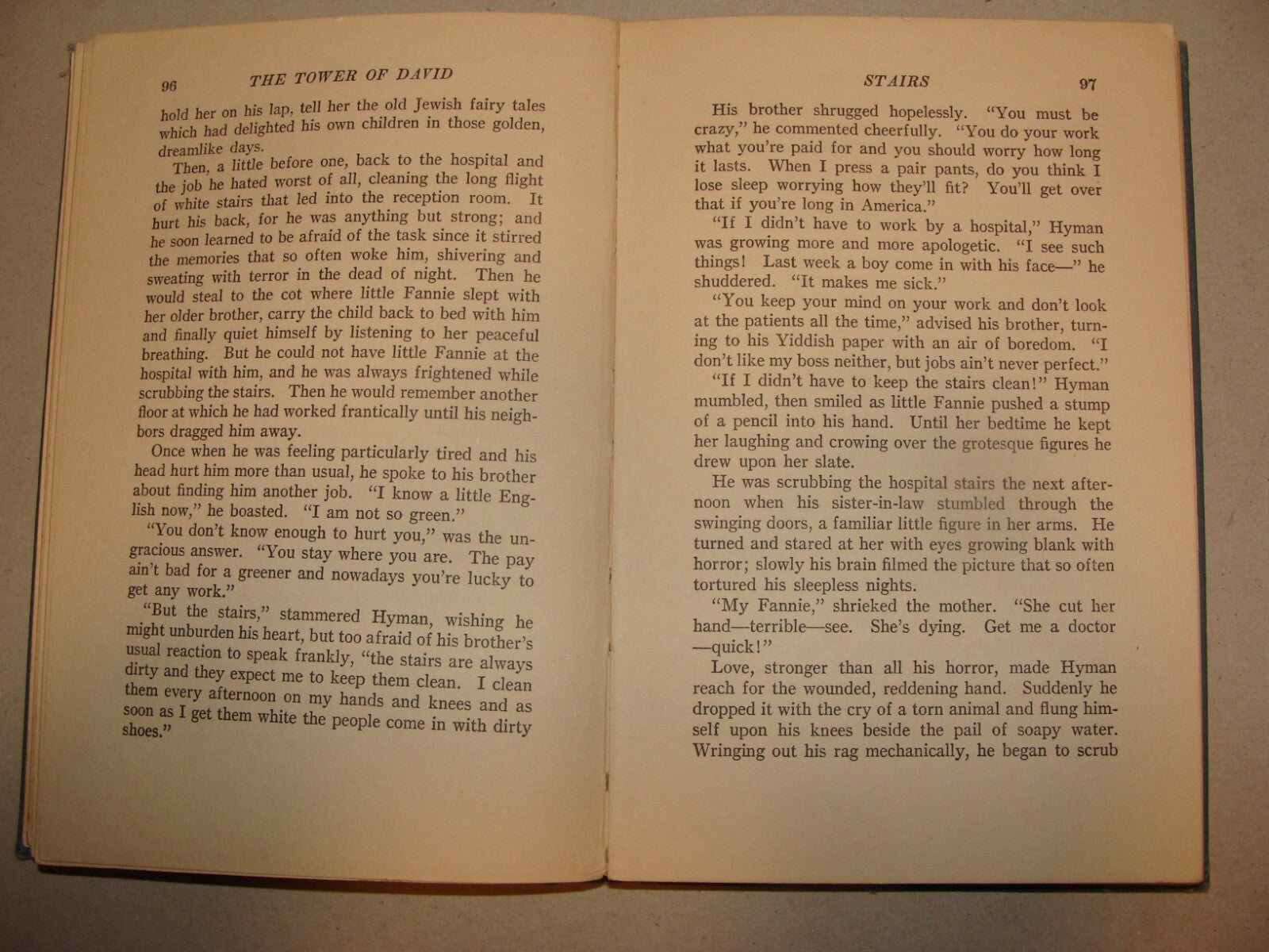 $ Book Jewish American Judaica 1924 THE TOWER F DAVID Elma Ehrlich Levinger