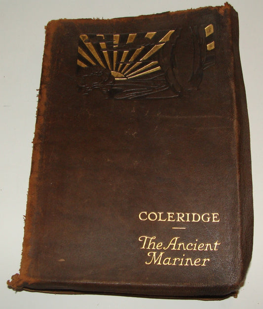 Coleridge Ancient Mariner Golden Hours Book Leather Cover Hyperion 1920s?