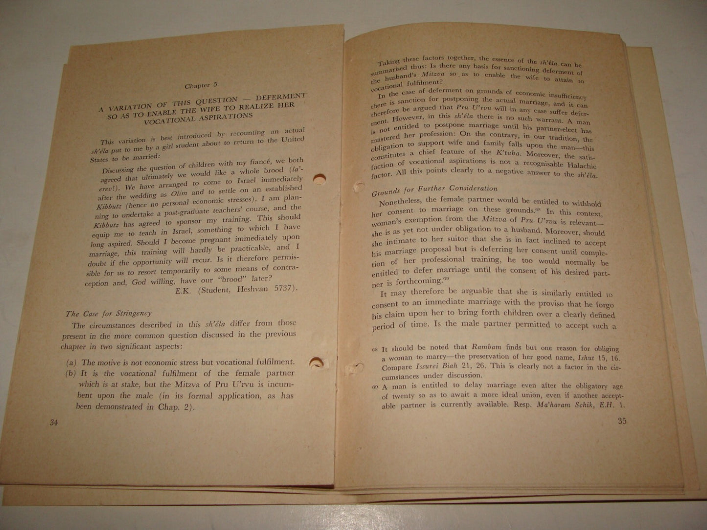 Booklet Israel Judaica Judaica PROCREATION IN HALACHA Zionist Bible Torah