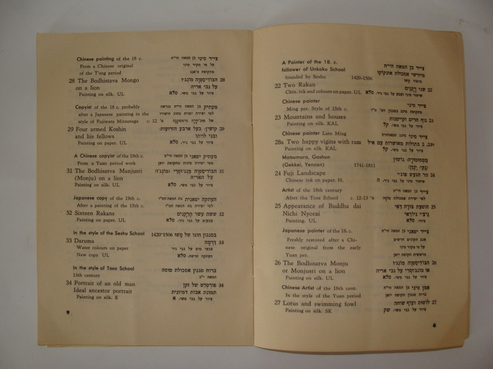 Book Jewish Judaica Museum Bezalel Museum Far East Asian Japanese Chinese Art