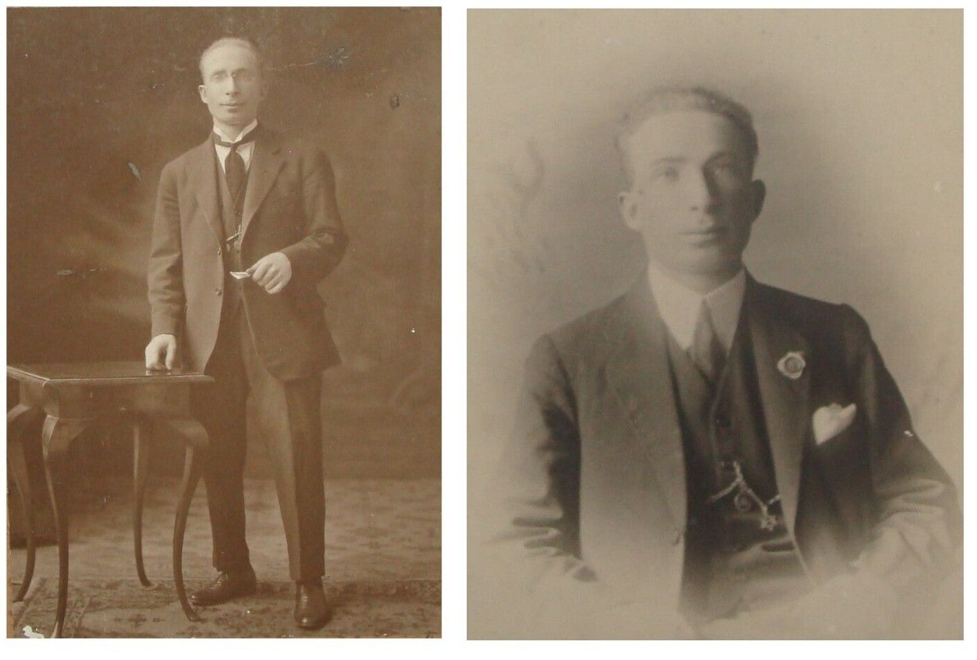 Photo Jewish Judaica 1922 Australia Geelong Cabinet x2 Zionist Yiddish Writing