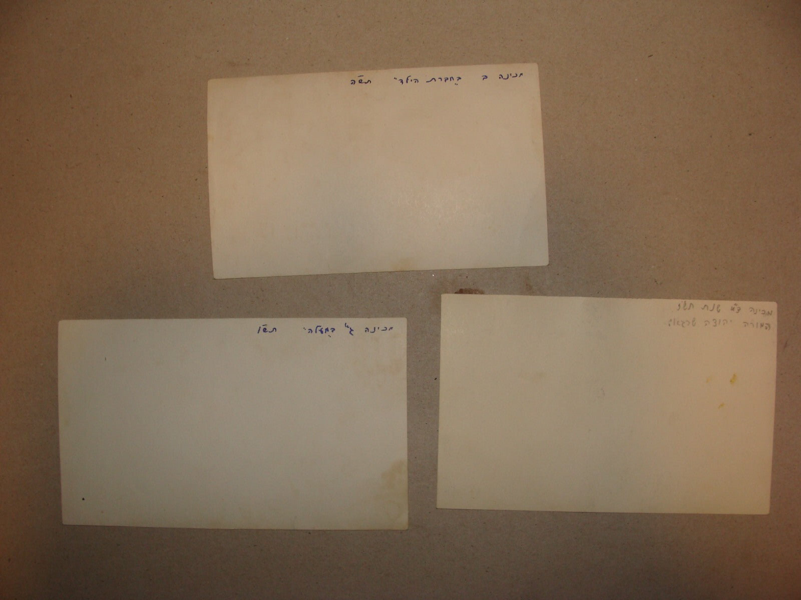 Photo Palestine Jewish Judaica 1940s Israel Hebrew School Kids Children x3