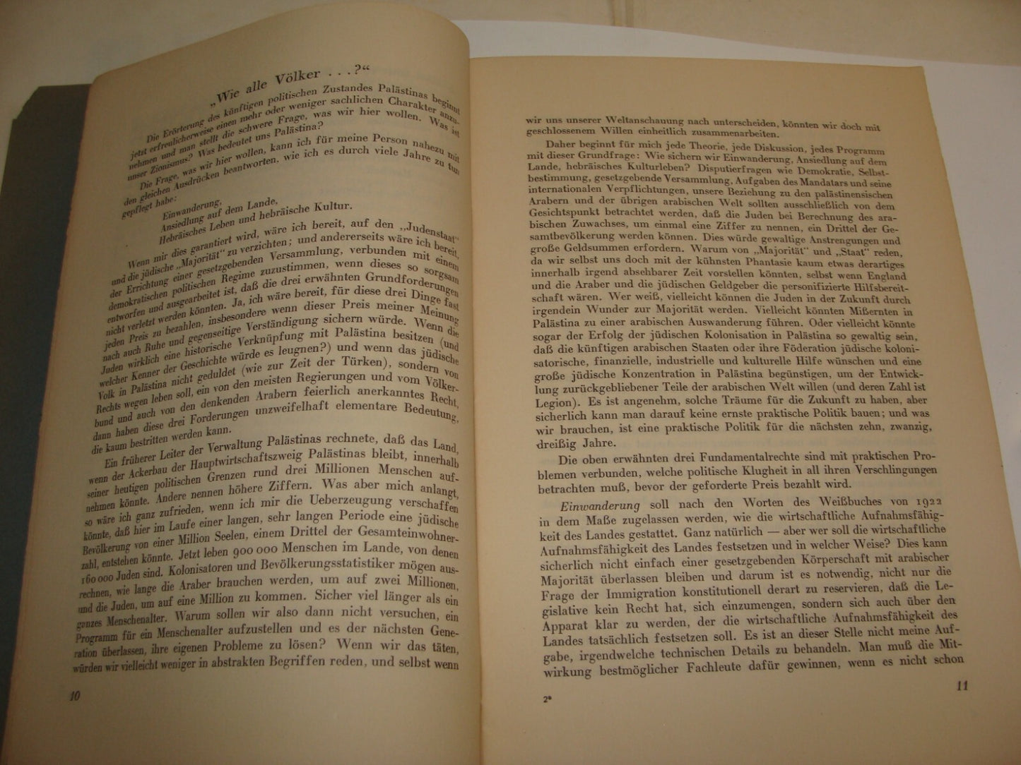 Booklet Palestine Jewish Judaica 1930 German Leib Magnes Zionist Politics Israel