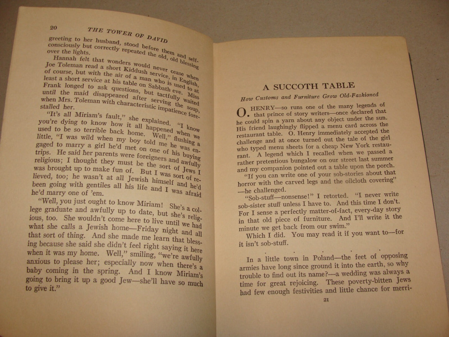 $ Book Jewish American Judaica 1924 THE TOWER F DAVID Elma Ehrlich Levinger