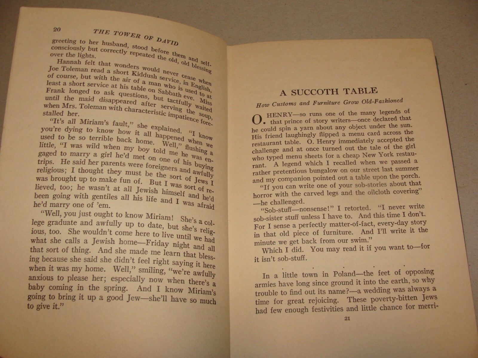 $ Book Jewish American Judaica 1924 THE TOWER F DAVID Elma Ehrlich Levinger