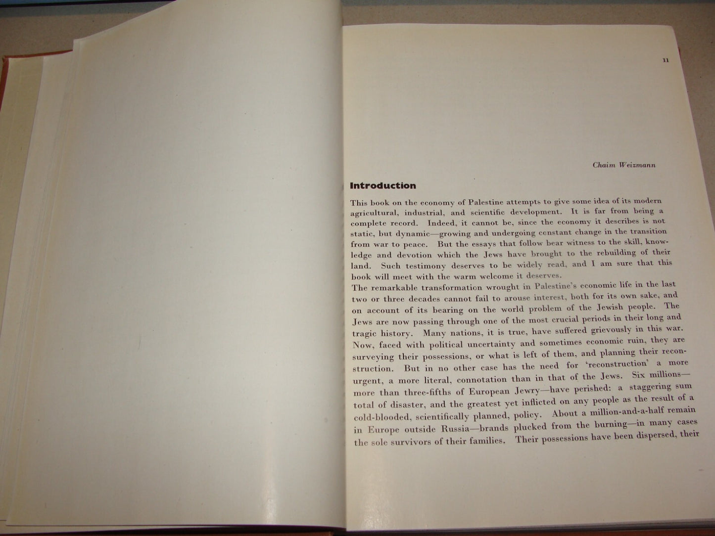 Book Jewish 1946 PALESTINE ECONOMIC FUTURE Book Israel Zionist London Zionism