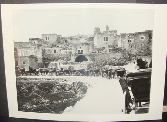 Photo Print Israel HQ Museum 1907 Jerusalem Bethany Sightseers Carriage