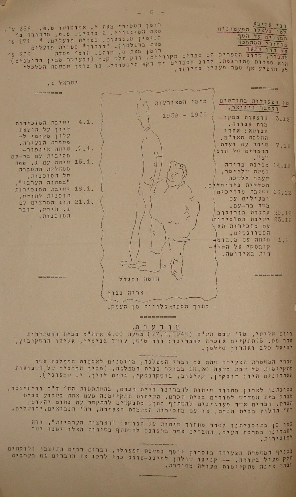 Bulletin Palestine Jewish Judaica 1948 Pre Israel Hebrew Political MAPAM Youth