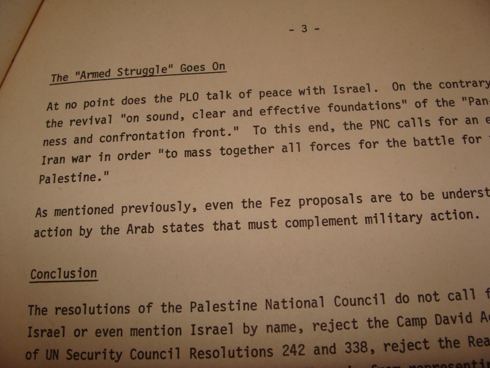 Pol Jewish Judaica 1983 Israel Israeli Government Article Palestine National