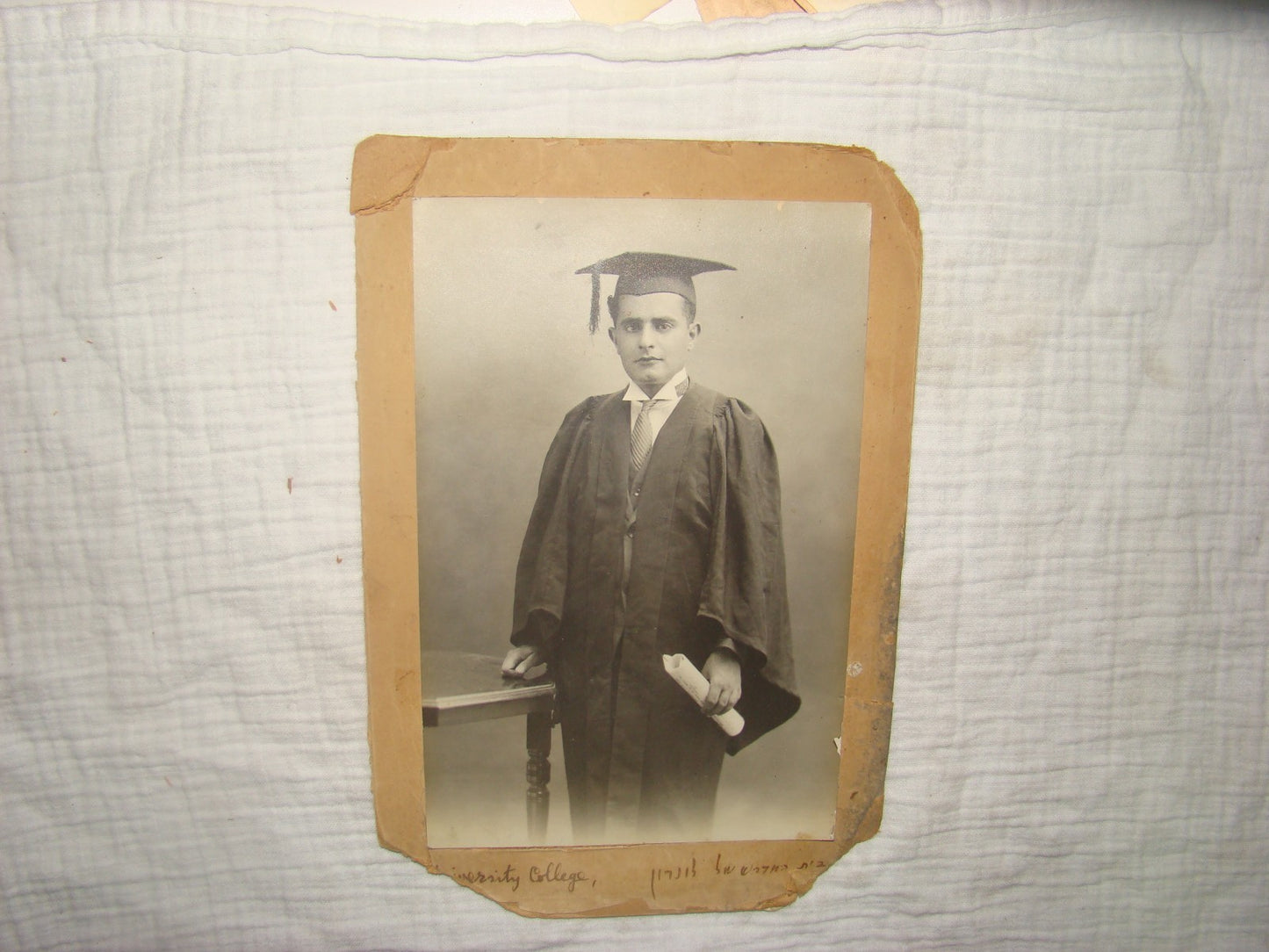 Photo Jewish judaica 1933 London university rabbi college UK England jews cdv