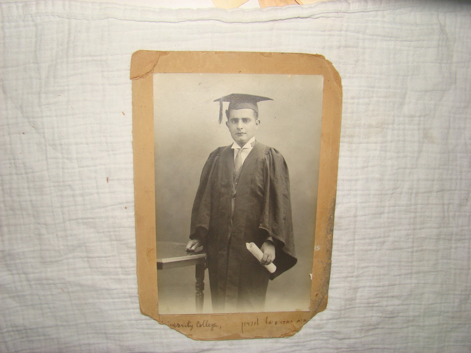 Photo Jewish judaica 1933 London university rabbi college UK England jews cdv