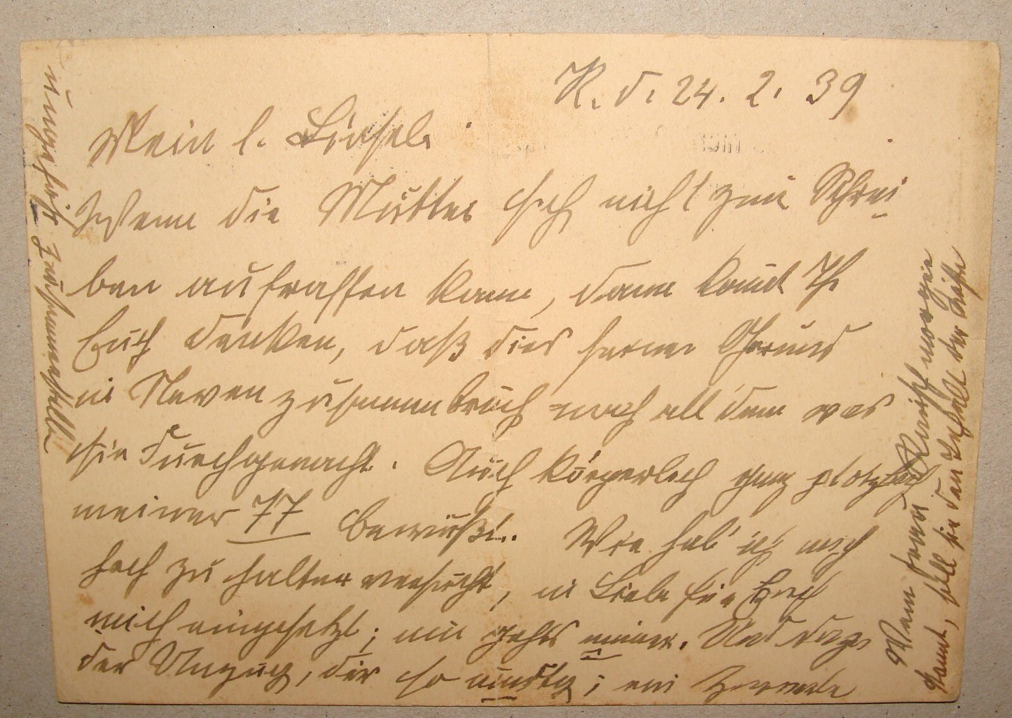 Germany Card Jewish Judaica 1939 WWII German Karlsruhe Letter Postcard Stamp