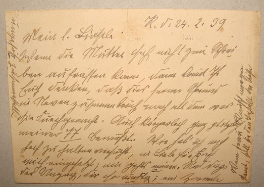 Germany Card Jewish Judaica 1939 WWII German Karlsruhe Letter Postcard Stamp