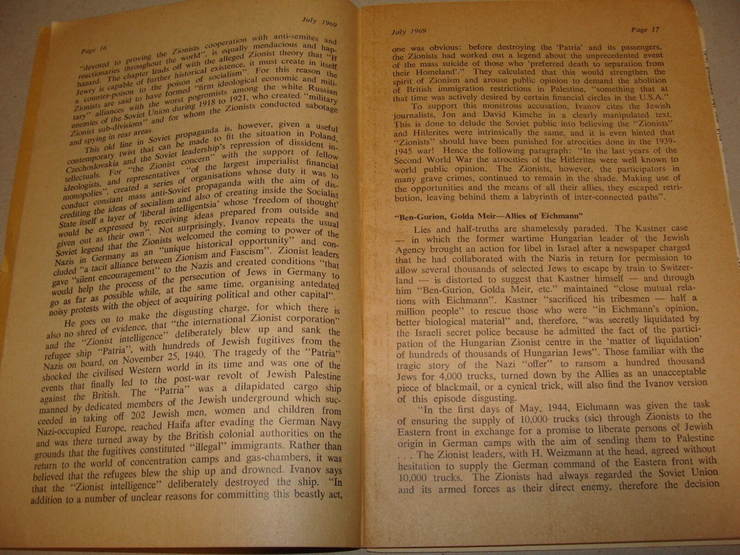 Booklet Jewish Judaica 1969 London Soviet Jews Russia Anti Zionism Antisemitism