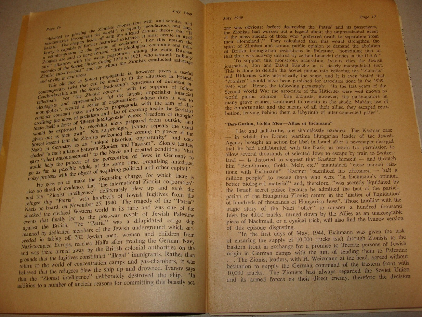 Booklet Jewish Judaica 1969 London Soviet Jews Russia Anti Zionism Antisemitism