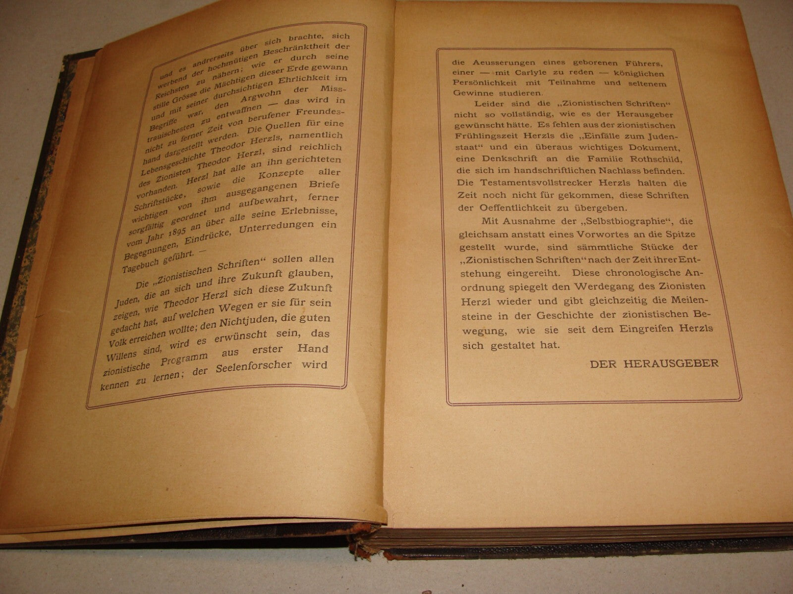 Germany Book Jewish Judaica HERZL Zionist Zionistische Schriften German 1ST 1905