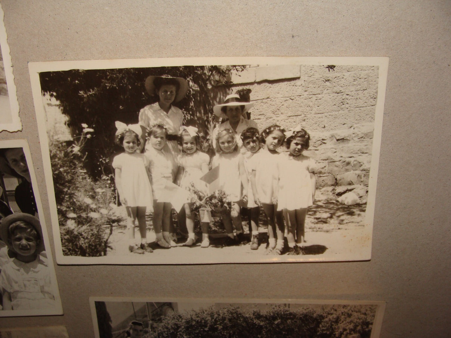 Photo Palestine Jewish 1940s Israel Jerusalem Kids Children Kindergarten x7