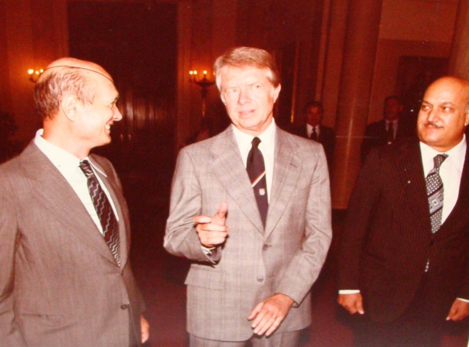 Pol Photo Israel President Jimmy Carter Moshe Dayan Egypt Peace 1978 White House