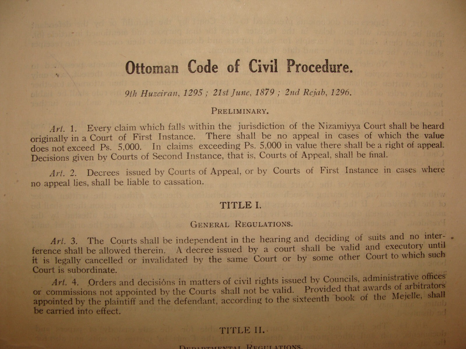 $ Booklet Palestine 1930s OTTOMAN CODE OF CIVIL PROCEDURE Israel Laws Rules Info