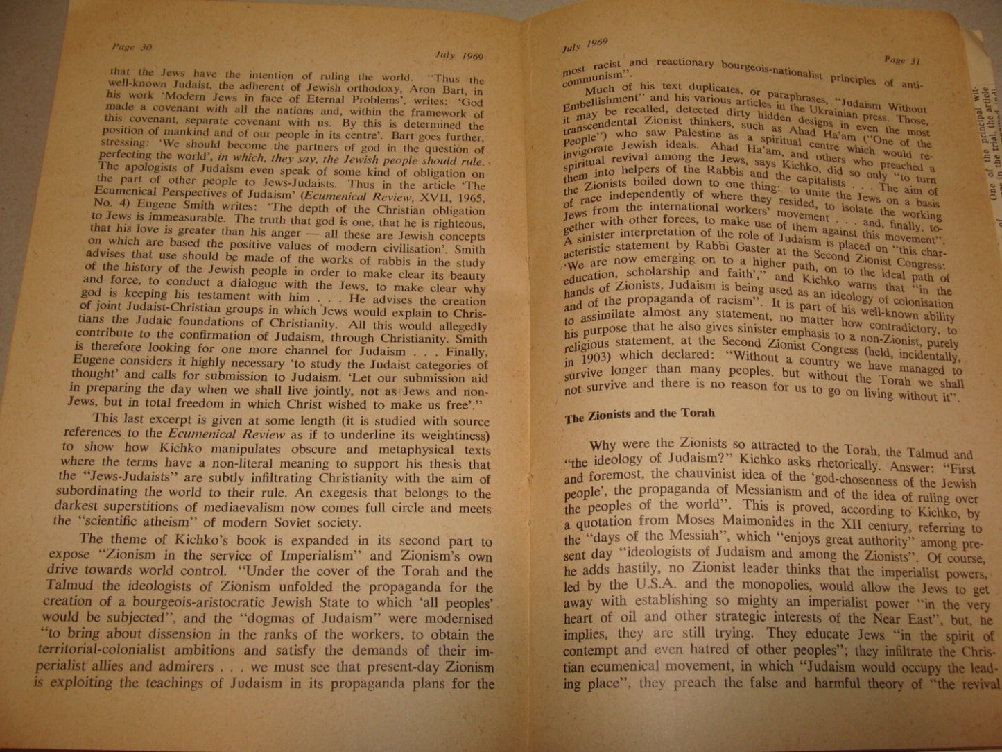 Booklet Jewish Judaica 1969 London Soviet Jews Russia Anti Zionism Antisemitism