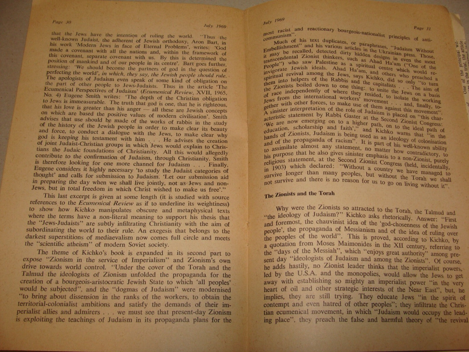 Booklet Jewish Judaica 1969 London Soviet Jews Russia Anti Zionism Antisemitism