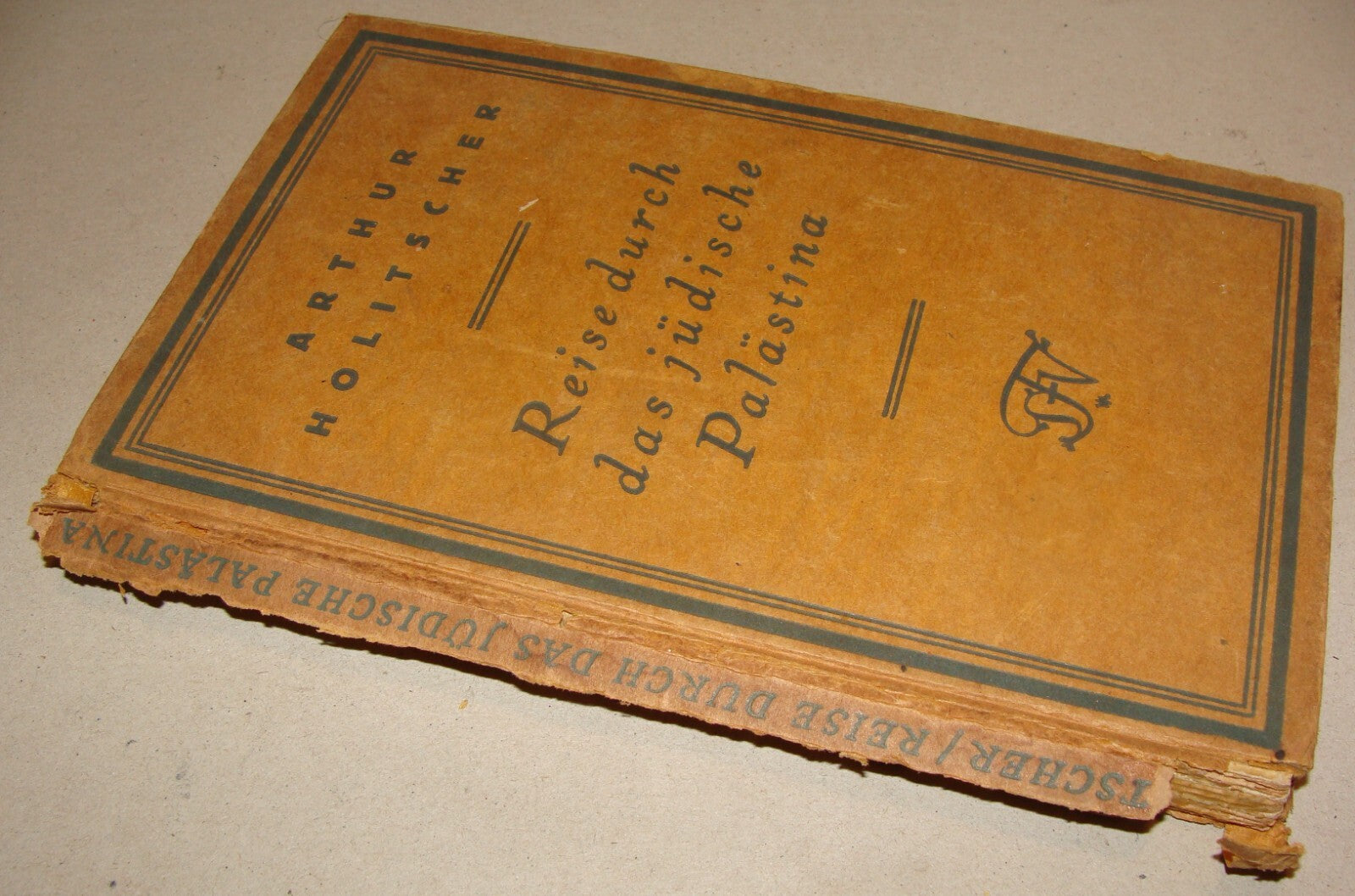 RARE 1922 Travel Book JEWISH PALESTINE Photo Album Map Germany Holitscher Israel