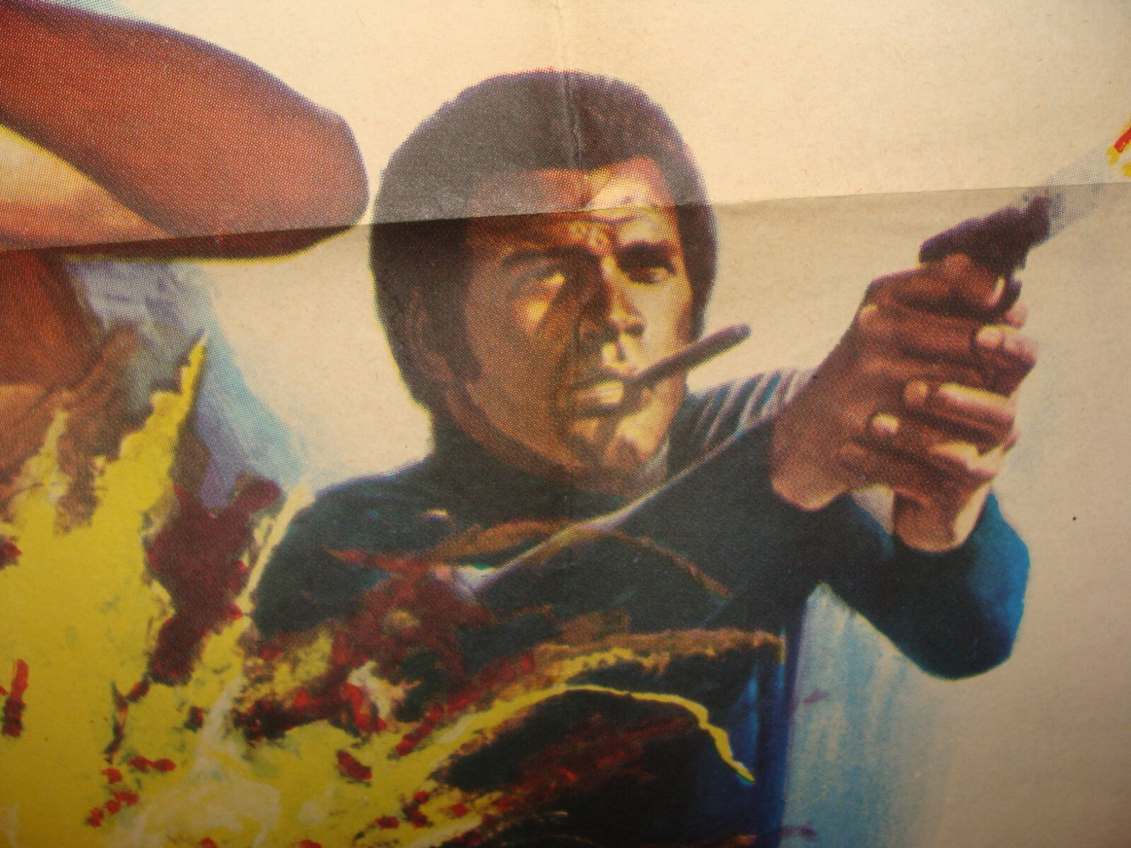 POSTER Israel RARE ORIGINAL 1970s THREE THE HARD WAY MOVIE BLAXPLOITATION