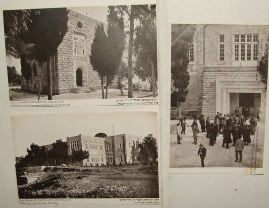 Photo Palestine Card Jewish Judaica Israel Hebrew University Jerusalem Postcard
