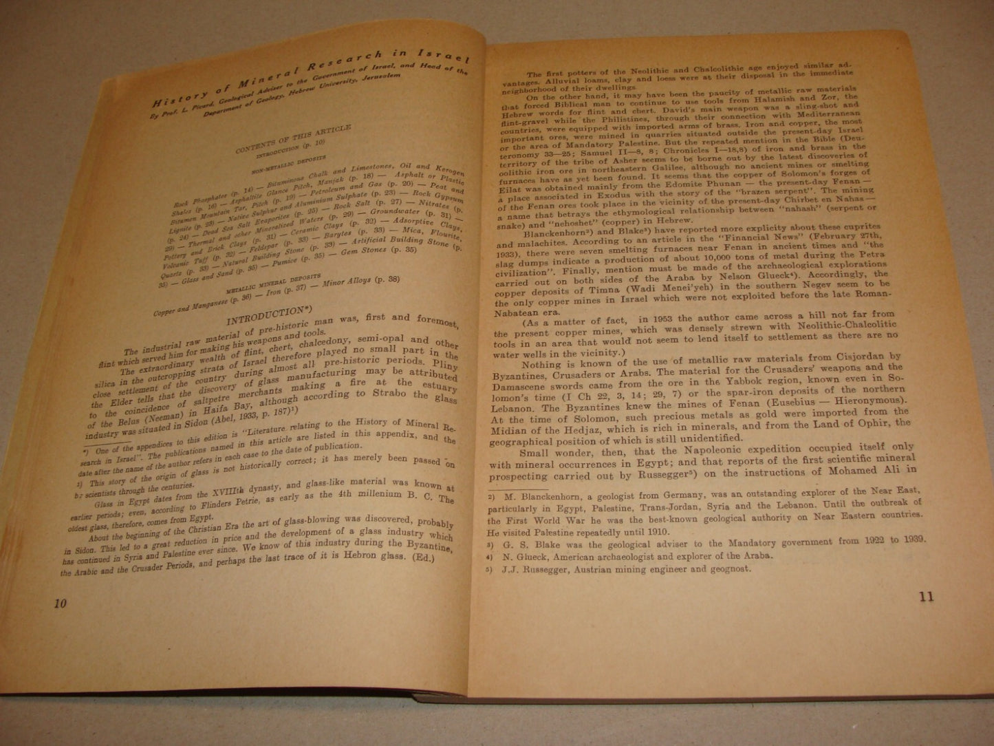 Bulletin Israel 1954 ECONOMIC FORUM Industry Mineral Water Gas Oil Map